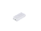 Witte powerbank met USB-poorten en logo