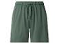 Groene herenshort met elastische tailleband en trekkoord.