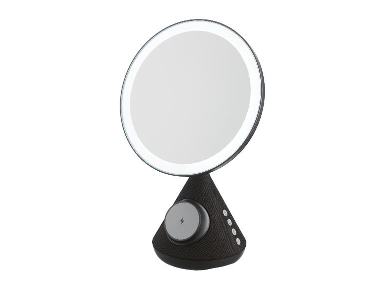 Verlichte make-upspiegel met draadloos oplaadstation en luidspreker