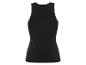 Zwart, geribbeld tanktop.