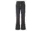 Donkergrijze damesjeans met wijde pijpen.