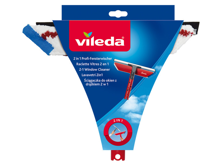 Vileda 2-in-1 raamwisser met schraper