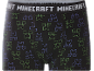 Zwarte boxershort met elastische tailleband en groene en blauwe motieven