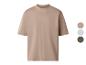 Beige oversized T-shirt met ronde hals, verkrijgbaar in drie kleuren.