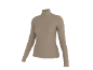 Beige coltrui met lange mouwen voor dames