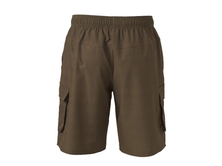 Kakikleurige cargoshorts met elastische tailleband