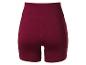 Bordeauxrode high-waist sportshort met zijzak.