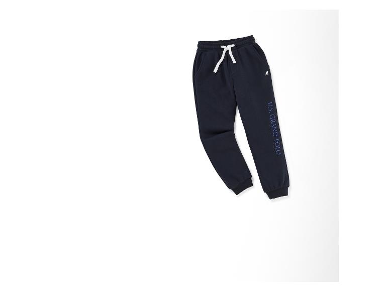 Donkerblauwe joggingbroek met U.S. Grand Polo logo.