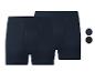 ESMARA MEN 2-pack fijnrib boxershorts met gulp in donkerblauw en zwart.