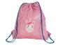 Roze gymsack met eenhoorn print.