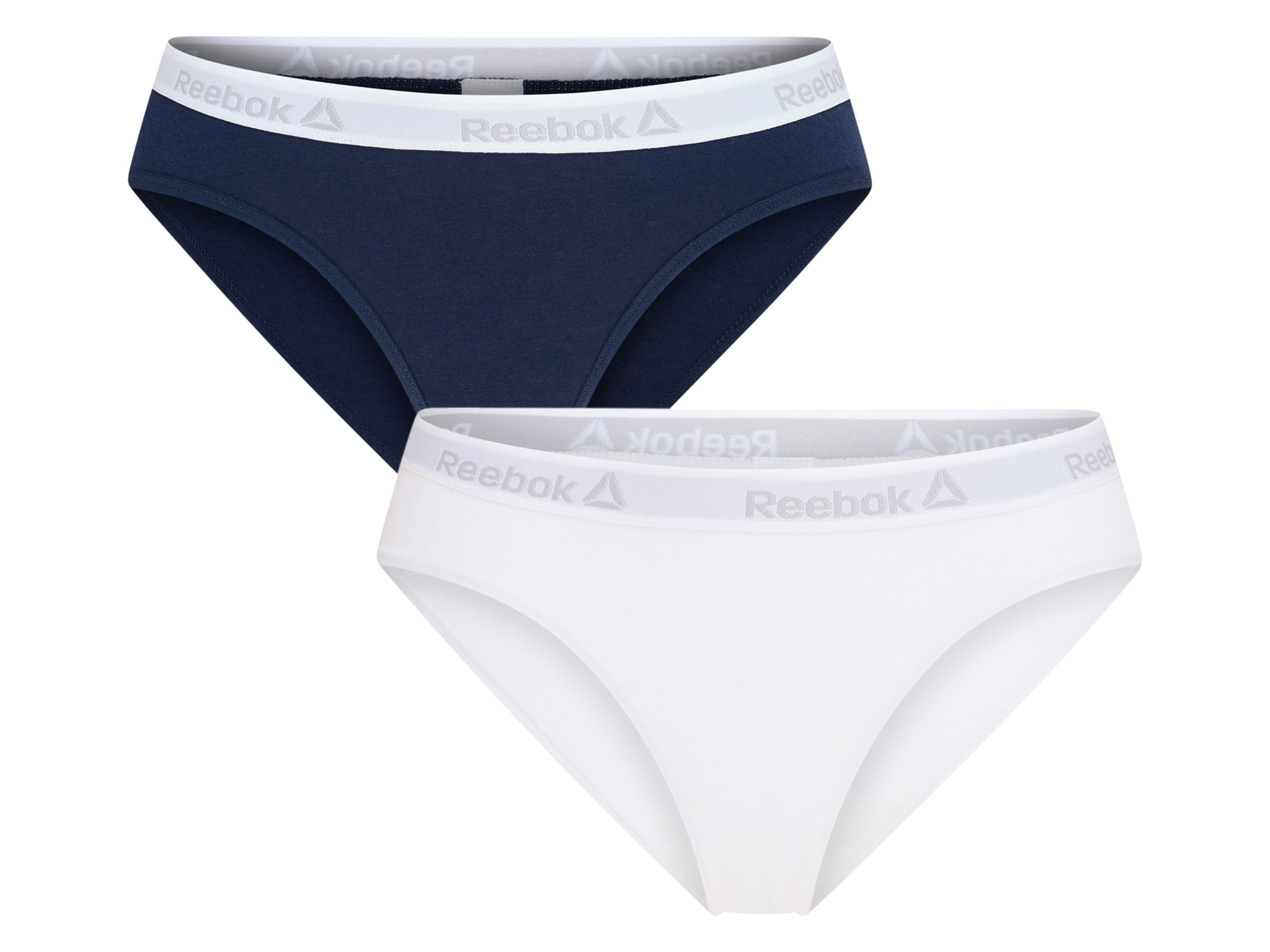 Reebok Set van 2 dames onderbroeken (Donkerblauw/wit, S)