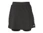 Zwarte sportrokbroek met elastische tailleband en wit logo op de zoom.
