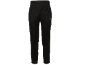 Zwarte heren sportbroek met ritsen en reflecterend logo.