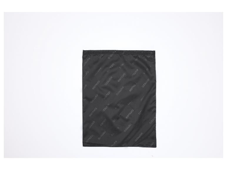 Zwarte stoffen tas met Esmara-logo-opdruk