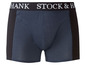 Blauwe boxershorts met zwart detail en merk Hank Stock & Hank.