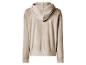 Dames beige fluwelen hoodie, achterkant