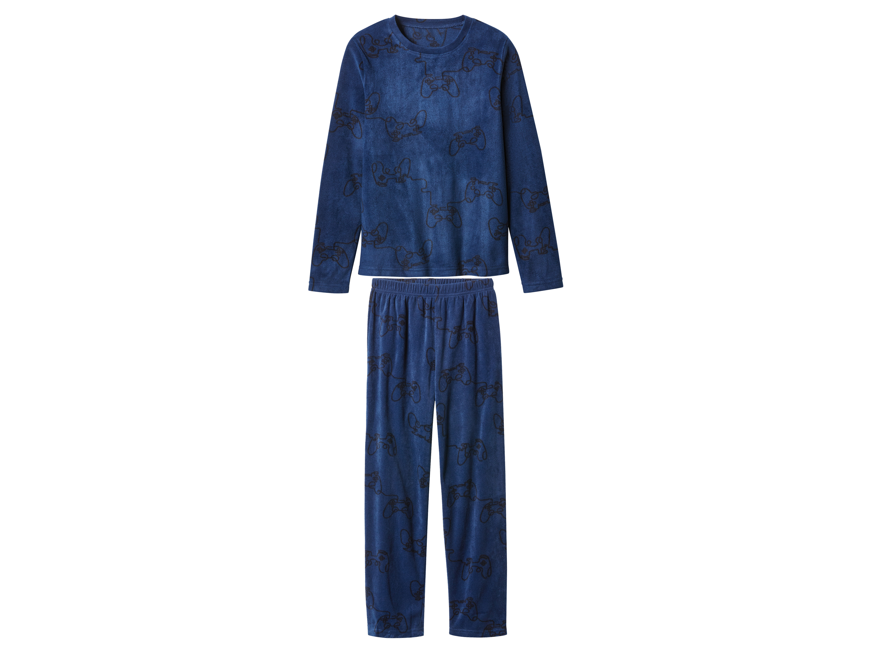 esmara Fleece kinder pyjama (Donkerblauw, 146/152)