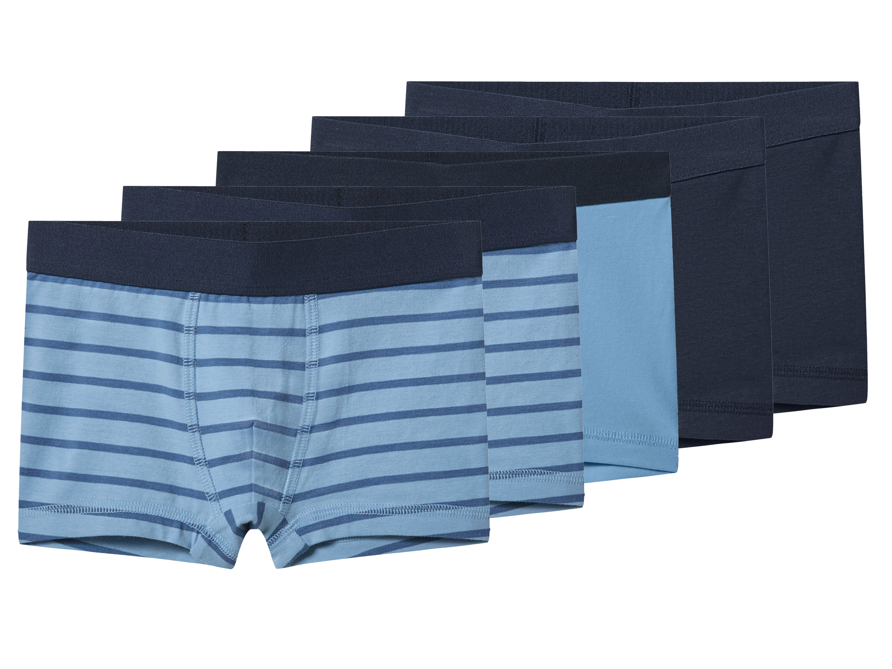lupilu Set van 5 kinder boxers (Donkerblauw/blauw, 110/116)