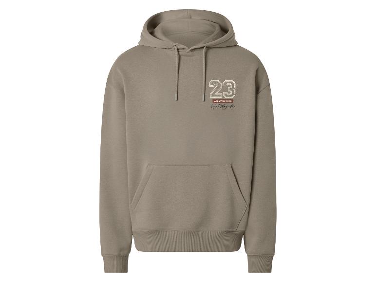 Taupe hoodie met '23 OUT OF THIS WORLD M.J. Magic Air' opdruk