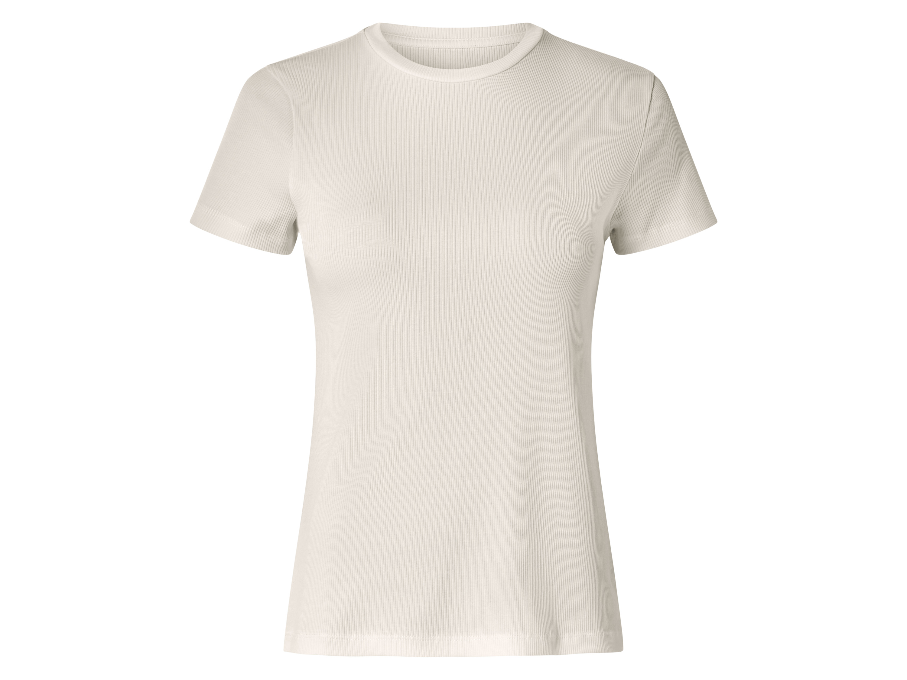 esmara Geribd dames T-shirt (Wit, M (40/42))