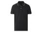 Zwart poloshirt met witte boord.