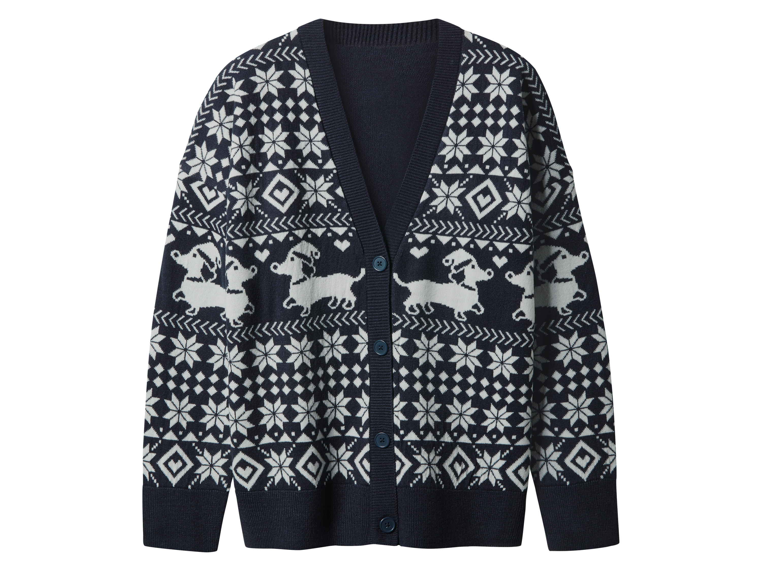 esmara Dames kerstvest (Marineblauw, XS (32/34)) afbeelding