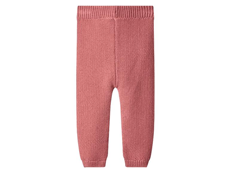 Roze gebreide babybroek