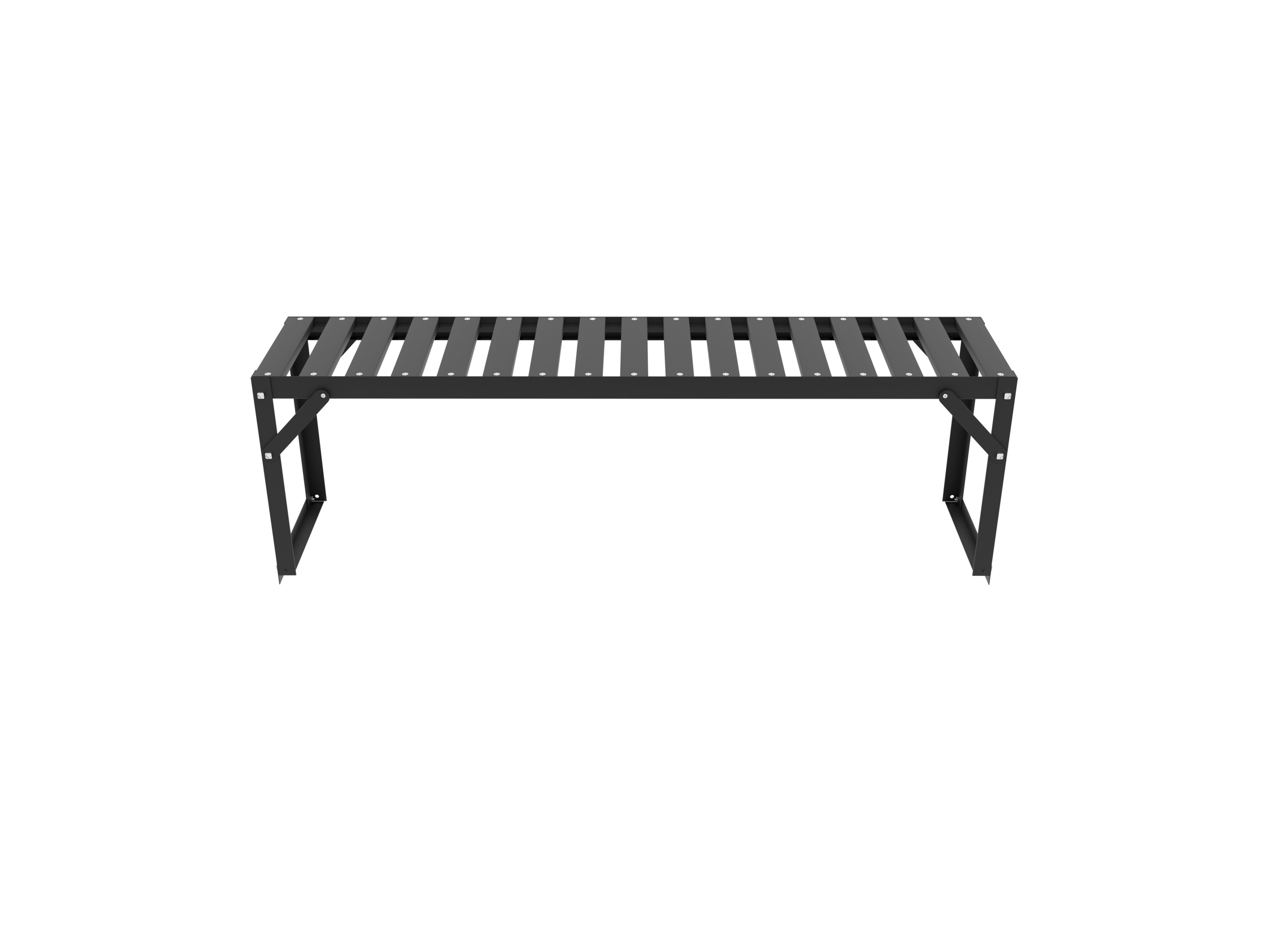 Vitavia Aluminium tafelblad, 121 x 28 x 39 cm, zwart afbeelding