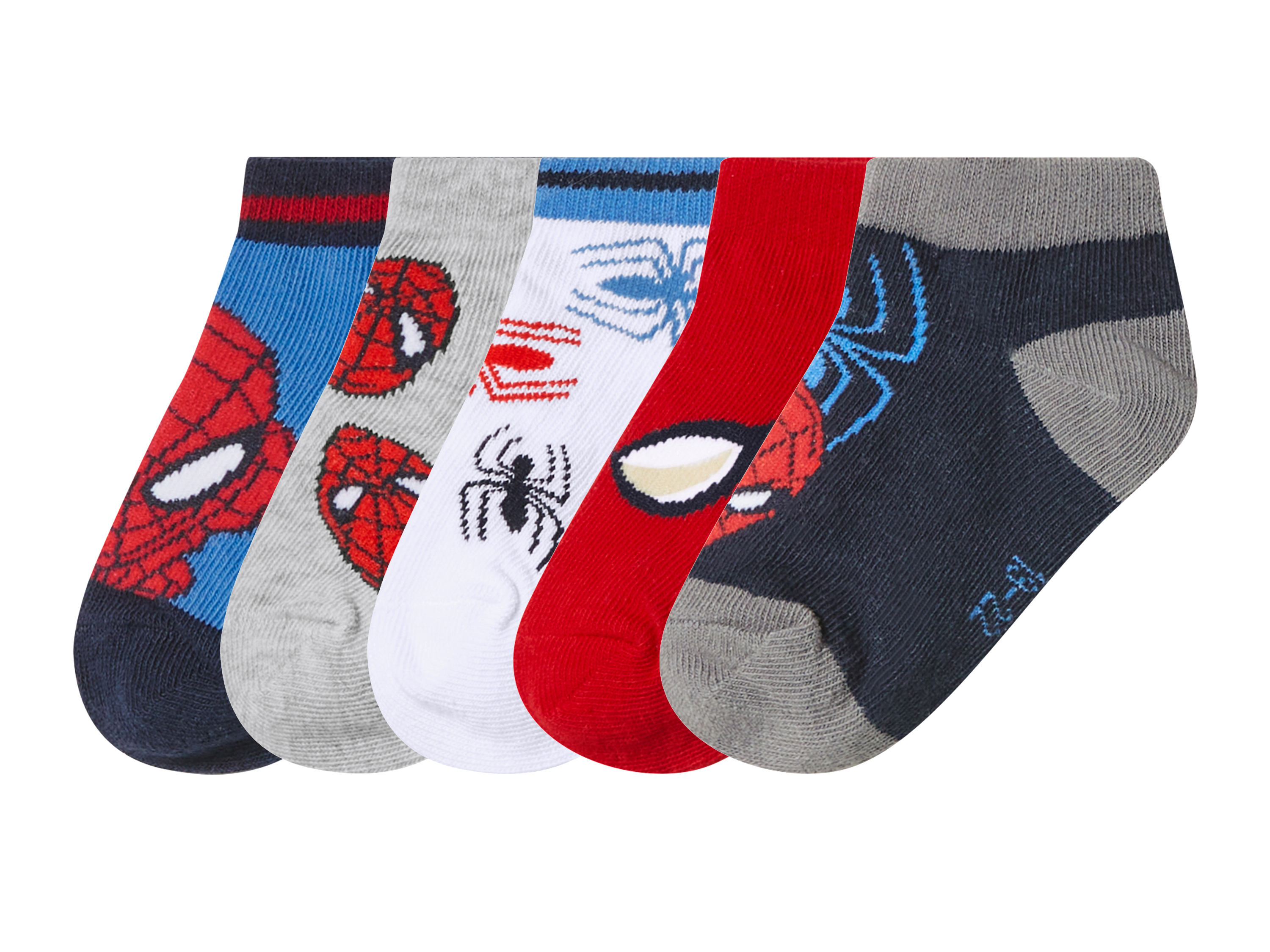 5 Paar kinder sokken (Spiderman, 19-22)