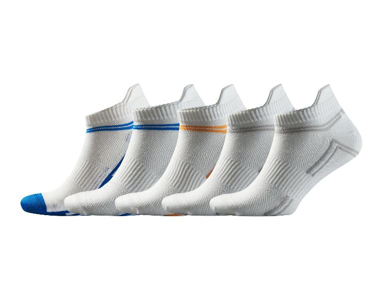 Set witte sportsokken met gekleurde details.