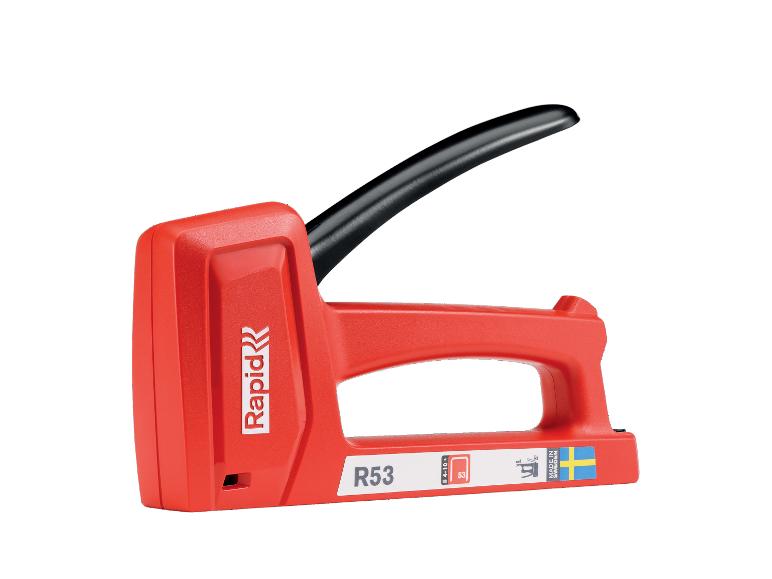 LIVARNO® handtacker »R53 T&F« in rood met een zwart handvat.