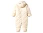 Beige baby winterpak met capuchon en pluche oren.