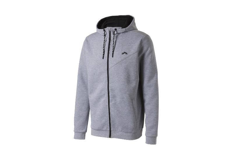 Grijze herenhoodie met rits