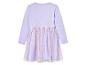 Lila meisjesjurk met tule rok.