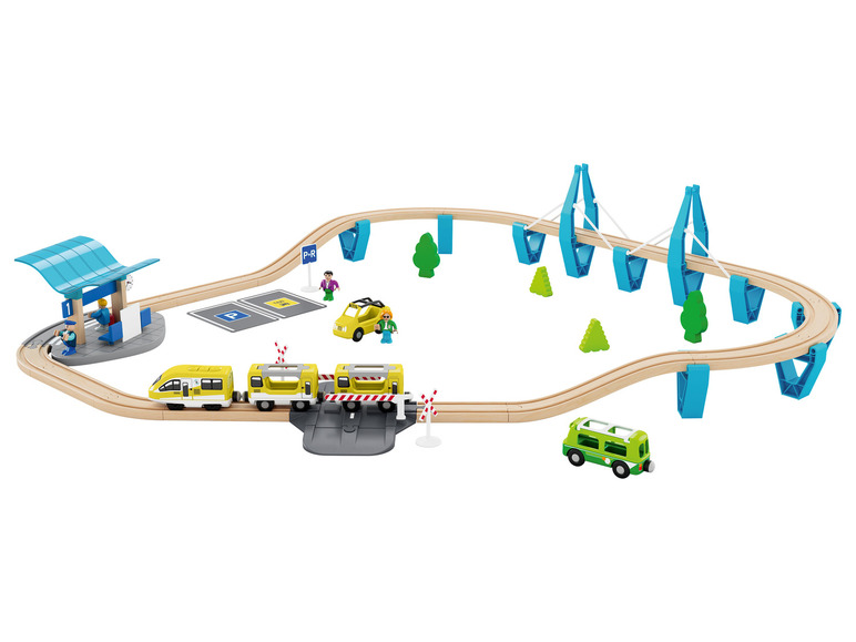 Ga naar volledige schermweergave: Playtive Houten spoorweg jungle of passagierstrein - afbeelding 7