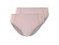 Twee paar lichtroze slips met kant.