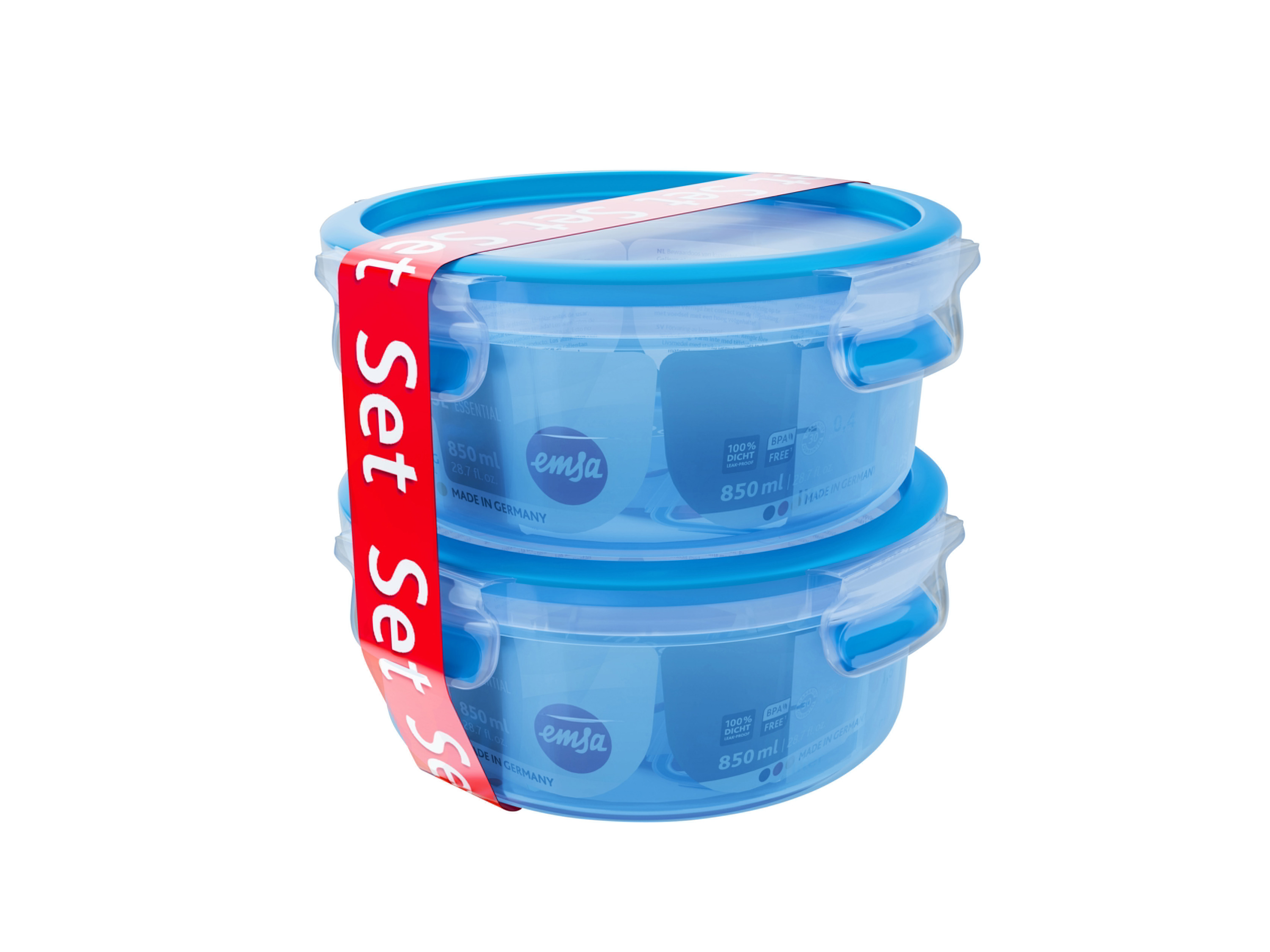 TEFAL Clip & Close vershoudbakjes (Doos van 2, rond)