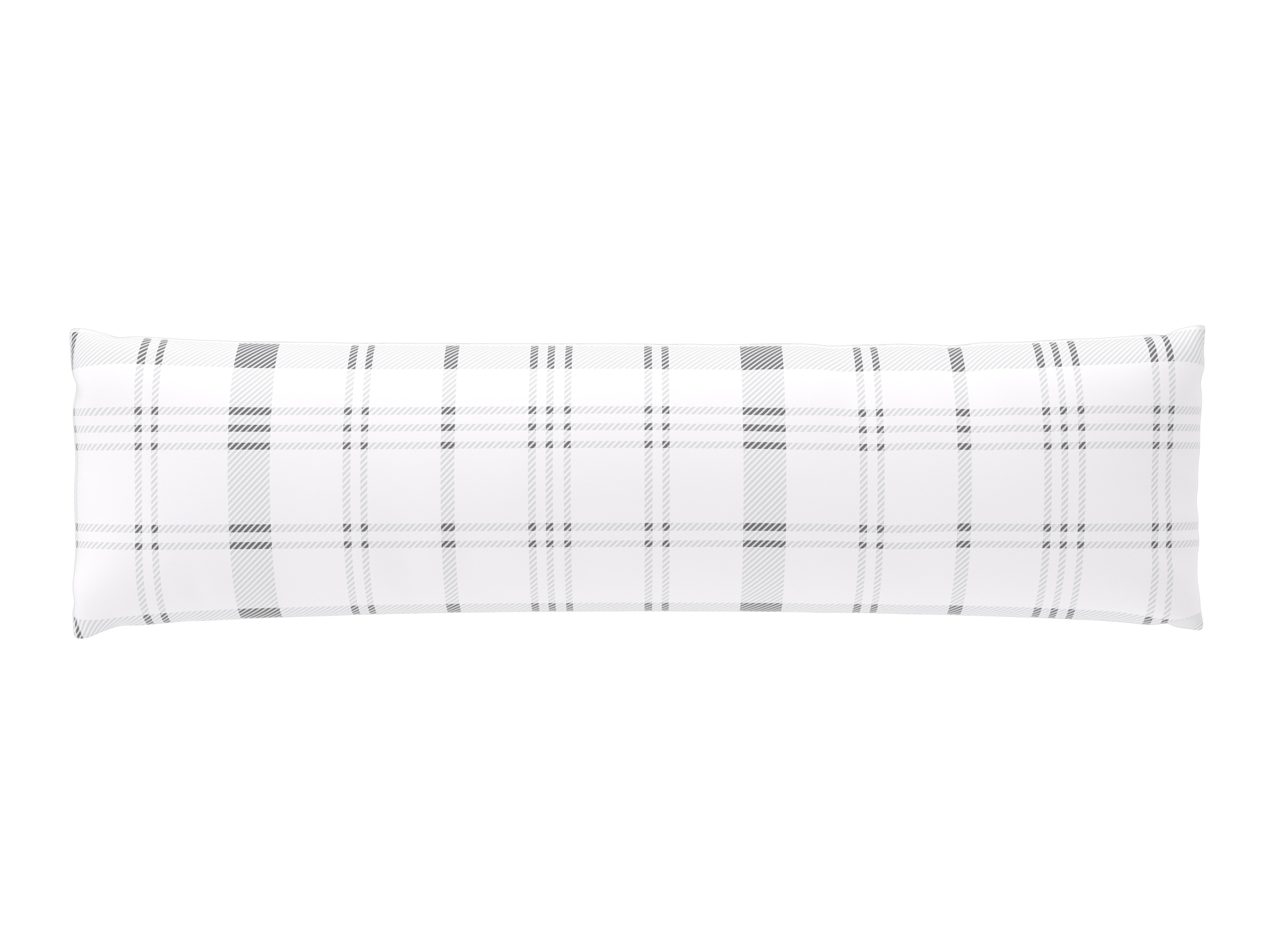LIVARNO Flanellen kussensloop voor zijslaapkussen, 45 x 145 cm (Geruit)