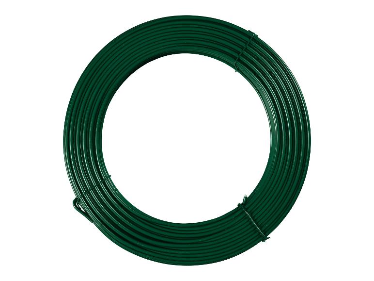 Rol groene ijzerdraad voor tuinieren.