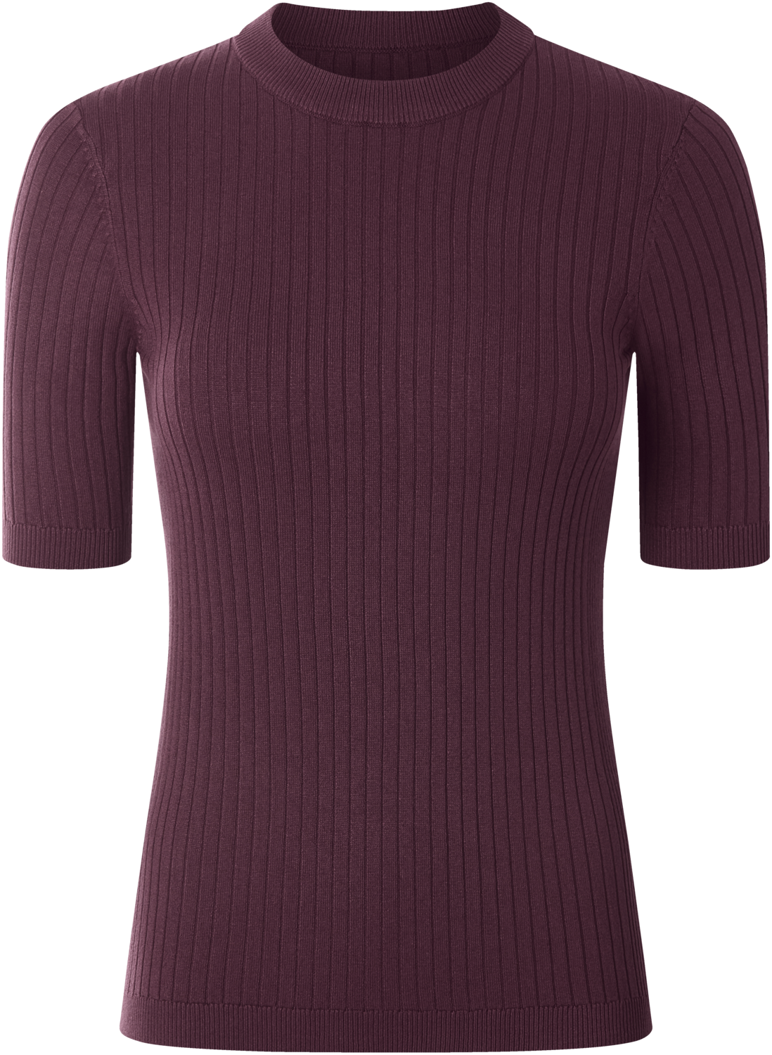 ESMARA Dames geribde fijngebreide trui (Bordeaux, L (44/46))