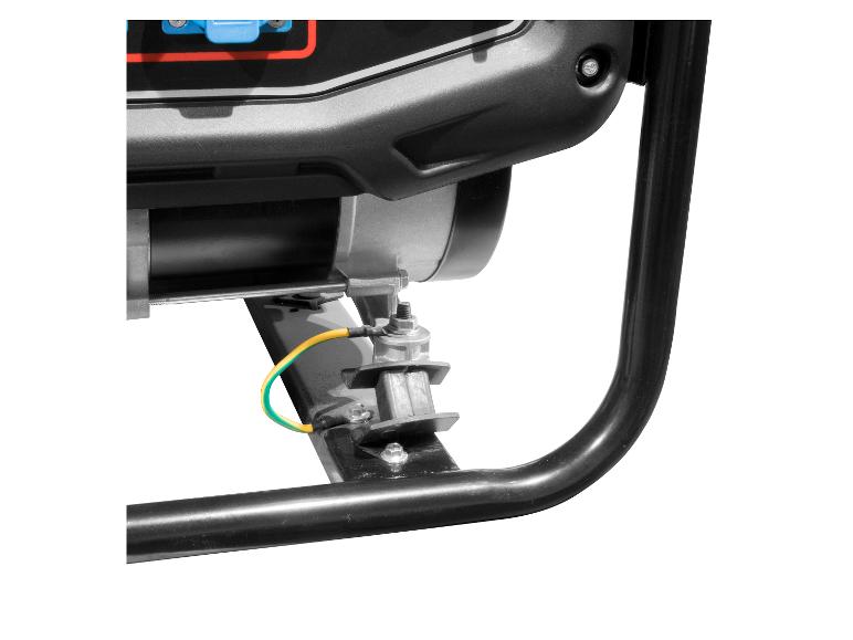 Detail van een generator met elektrische bedrading.