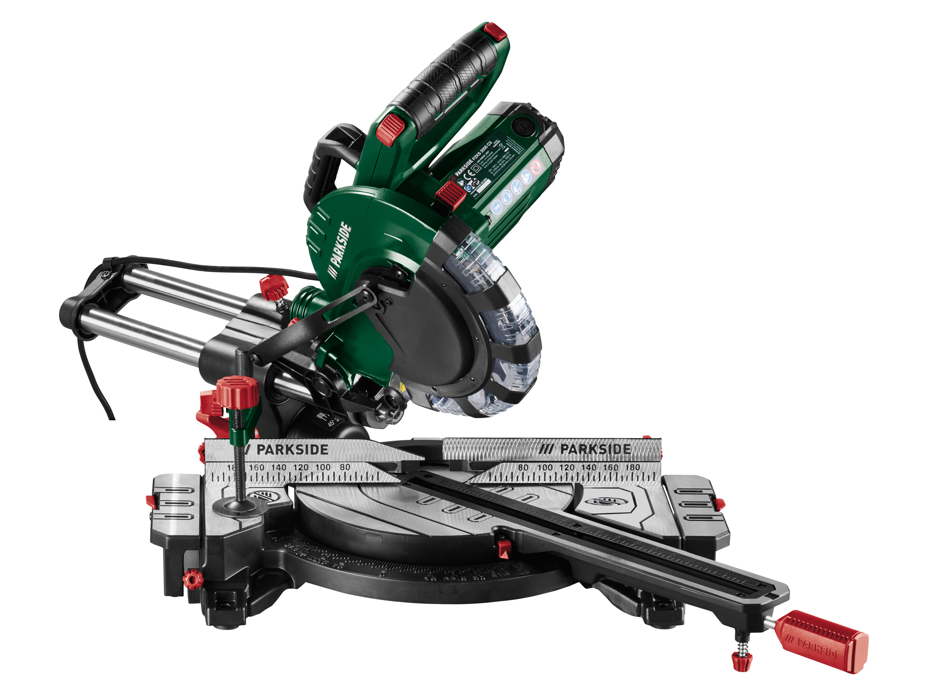 PARKSIDE Afkortzaag met verstekfunctie 2000 W - zaagblad 210 mm