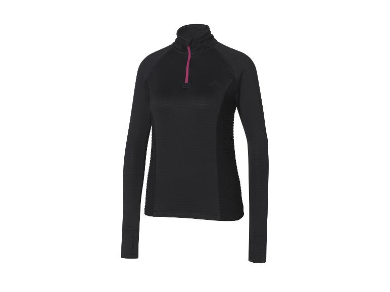 Zwart dames half-rits shirt