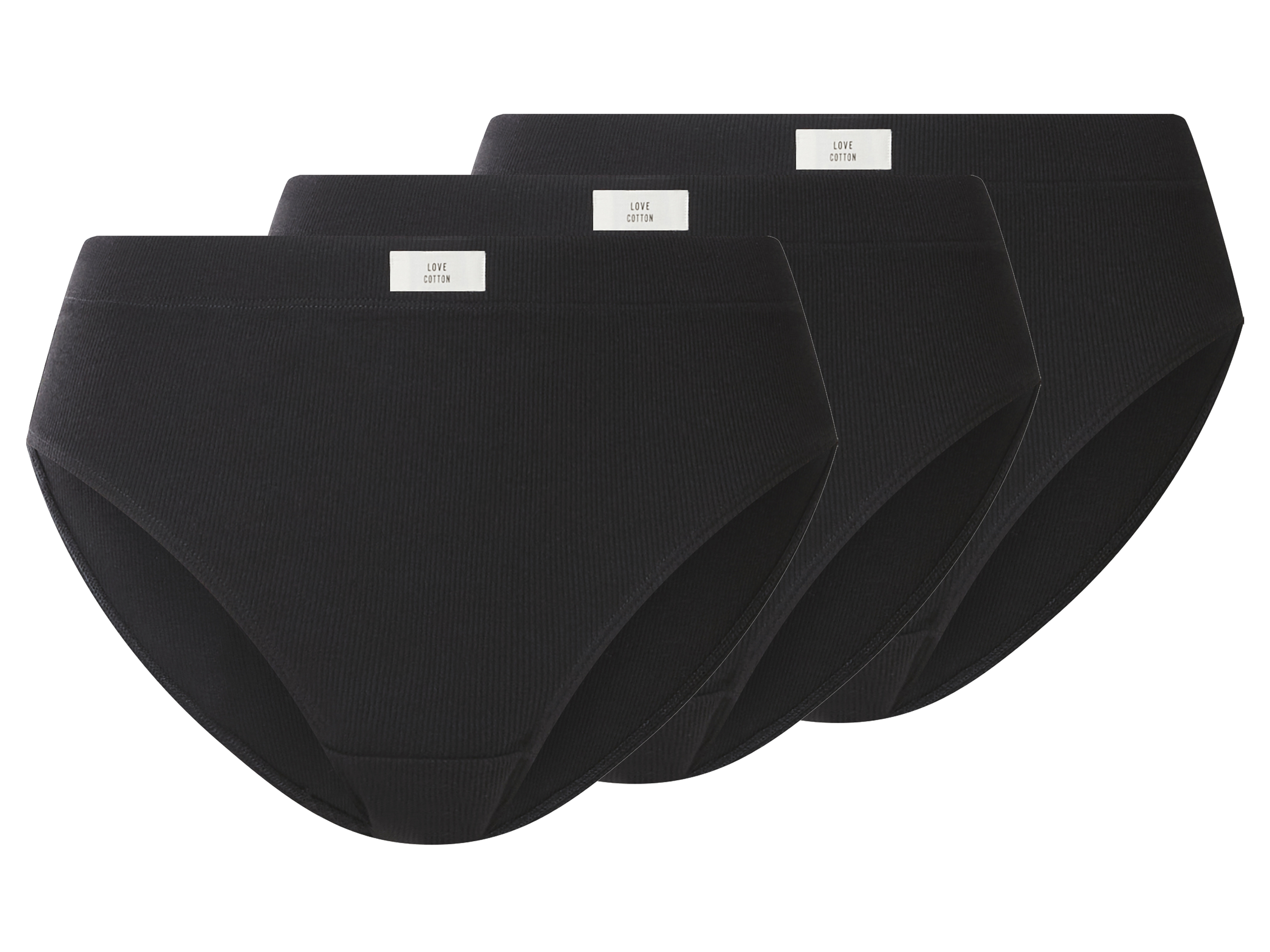 esmara Set van 3 dames onderbroeken (Zwart, M (40/42))