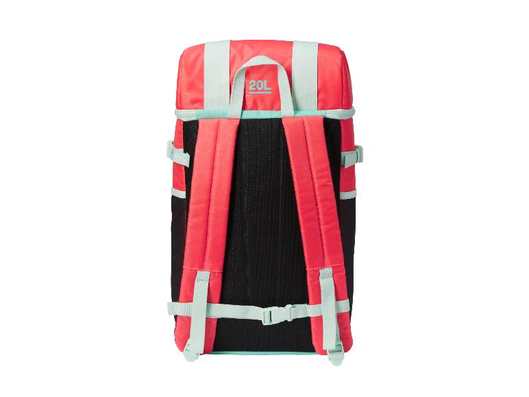 Koraalroze rugzak 20L, hexagon patroon.