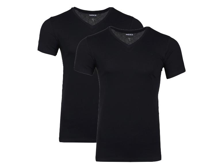 Twee zwarte V-hals T-shirts van Mexx.