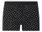 Zwarte boxershorts met geometrisch patroon.