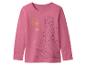 Roze T-shirt met lange mouwen met een Disney Belle-omtrek en glitterdetails.