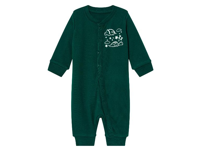 Groene baby romper met dinosaurus print