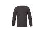 Donkergrijs heren T-shirt met lange mouwen en ribstructuur, achterkant